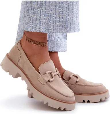 Produktbild von Damen Wildleder Mokassins in Beige mit Verzierung D&A TW117 Beige 41