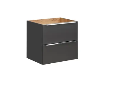 Immagine prodotto di Mobile Bagno Sotto Lavabo 60 Cm Nero Opaco 2 Cassetti Elegante