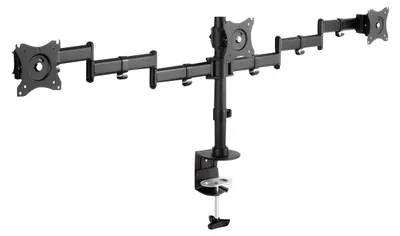 Obrázok produktu pre Trojitý stojan na monitor DIGITUS s upevnením pomocou svorky