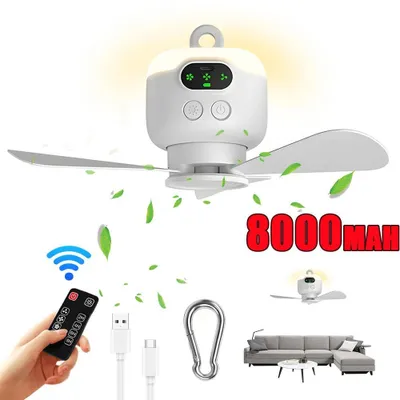 Produktbild von Camping Ventilator Outdoor Camping Fan USB Wiederaufladbarer Hängend Ventilator