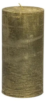 Obrázok produktu pre Zlatá sviečka značky Stumpenkerze, priemer 10 cm, výška 20 cm – cca 140 hodín horenia.