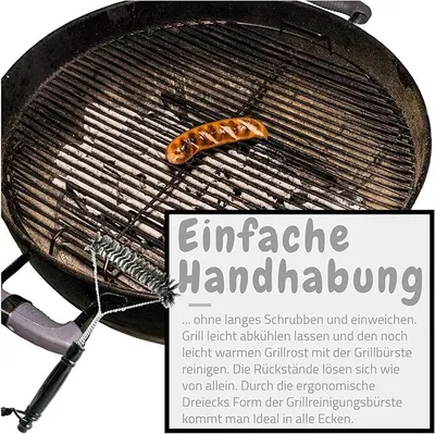 Produktbild von Grillbürste 2er Set mit robusten Edelstahlborsten dreiseitig