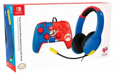 Image de PDP Mario Dash. Type de périphérique : Gamepad + casque, Plateformes de jeu prises en charge : Nintendo Switch, Nintendo Switch OLED, Boutons de fonction de contrôle du jeu : D-Pad, Home button, Bouton Partager. Technologie de transmission : Câblé, Interface du périphérique : USB, USB-