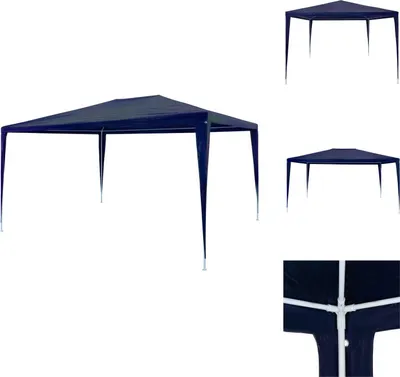 Image de vidaXL Tente de réception 3x4 m PE Bleu - Pavillons & Tentes de réception