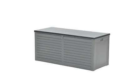 Productafbeelding van Primo kussenbox - kunststof - 490L - 146x61 cm - donkergrijs - zwart