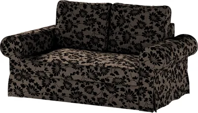 Produktbild von Dekoria Bezug für Backabro 2-Sitzer Sofa ausklappbar, braun-schwarz, Bezug für Backabro 2-Sitzer Sofa