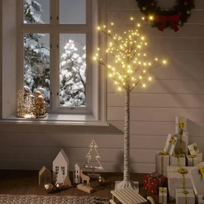 Immagine prodotto di Maison Exclusive - Albero di Natale con 156 luci, 1,5 metri, luce bianca calda, per interni ed esterni
