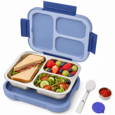 Image de Boîte à lunch Bento en acier inoxydable Lekvrije - 950 ml