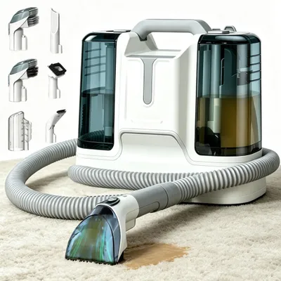 Produktbild von Teppichreiniger Waschsauger, Nass-/Trockensauger, Nasssauger, 450W Teppichreiniger für Schmutzflecken, für Teppiche, Vorleger, Polster, Treppen, Autos