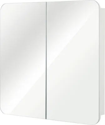 Image de Meerveil armoire de toilette 68 x 12.9 x 66 cm avec 2 portes armoire suspendue miroir de salle de bains blanc