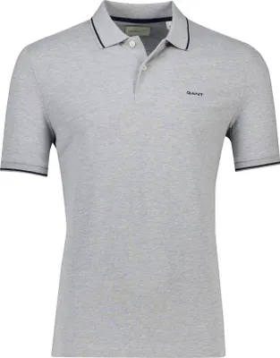Image de Gant Polo à manches courtes Tipping gris piqué