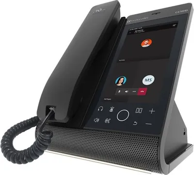 Productafbeelding van AudioCodes C470HD, IP-telefoon, zwart, headset met kabel, voor gebruik aan een bureau, Android, TFT-scherm