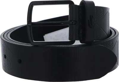 Produktbild von LACOSTE Leder Gürtel Monogramme Embossed Belt W120 Noir schwarz