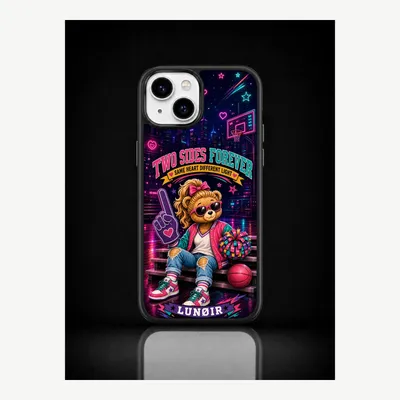 Produktbild von iPhone 15 Hülle Handyhülle Schutzhülle Case mit Dualität Motiv – LUNØIR ©