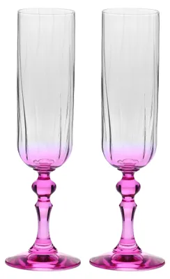 Produktbild von KROSNO Bubble Rosa Sektgläser, 2-er Set, 200 ml