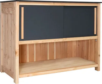 Produktbild von Gartenschrank/Outdoorküche Konsta Typ 603 Douglasie Sideboard/Regal Schiebetür 120 x 58 x 92 cm HPL anthrazit