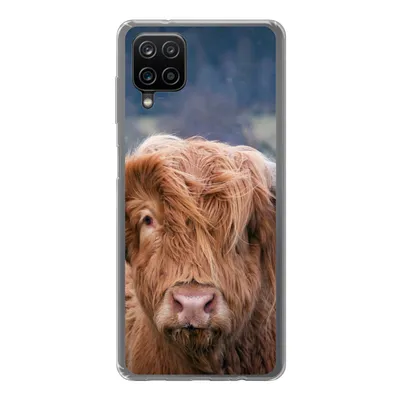 Produktbild von MuchoWow® Handyhülle Schutzhülle Hülle für Samsung Galaxy A12 Schottischer Highlander - Hörner - Berg Silikon Softcase Handy Hülle - Bild