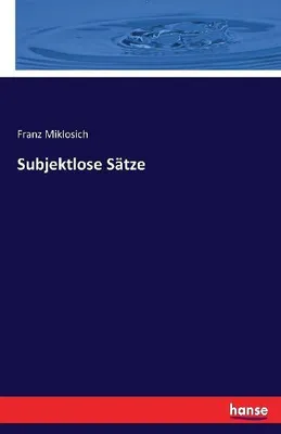 Produktbild von Subjektlose Sätze