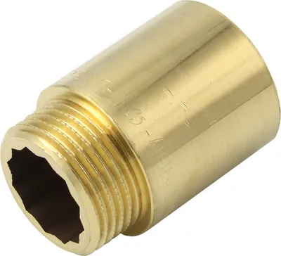 Produktbild von Messing Hahnverlängerung 1 Zoll x 40mm DN25 Gewindeverlängerung Rohrverlängerung