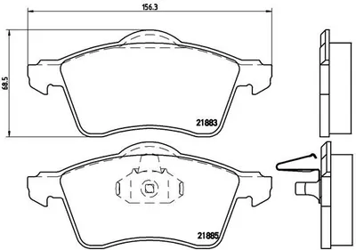 Produktbild von Brembo Bremsbelagsatz, Scheibenbremse Vorderachse P 85 047