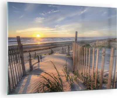 Produktbild von Bilder auf glas - Einteilig - Westen Sonne Düne - 70x50cm - Glasbilder - Wandbilder - Bilder - zum Aufhängen bereit - Wanddekoration aus Glas - Glas Bilder - Wandbild auf Glas - GAA70x50-4219