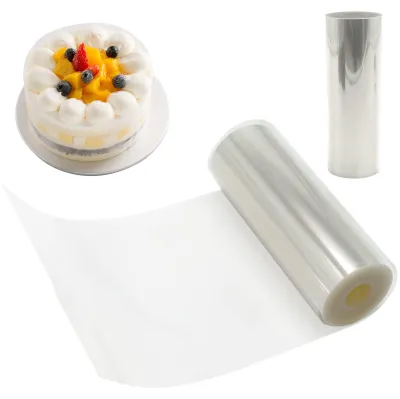 Tortenrandfolie 12 cm x 10 m transparent für Kuchen Dekoration