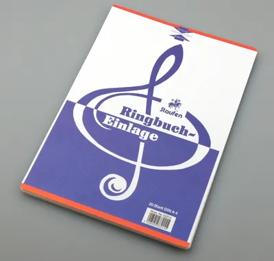 Produktbild von Ringbucheinlage A4 20 Blatt Notenlinen 12 Systeme Packung mit 10 Stück