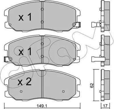 Produktbild von CIFAM Bremsbeläge Satz Vorne Bremsklötze für CHEVROLET CAPTIVA (C100, C140) 822-778-0