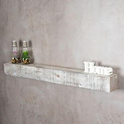 Produktbild von levandeo Wandregal Holz Massiv 100x10cm Shabby Chic Wandboard Regal Vintage Bord