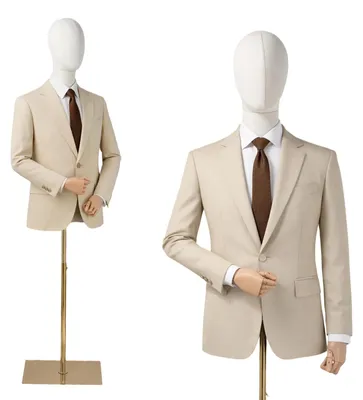 Produktbild von Herren-Schneiderpuppe - Oberkörper - Höhenverstellbar - Abnehmbar - Mit Ständer - PP - Für Kleidung