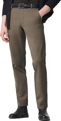 Produktbild von Meyer Herrenhose Bonn Flatfront, normale Passform, braun, aus Baumwolle mit Elasthan