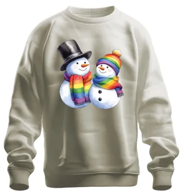 Produktbild von LGBTQ+ Schneemänner - Weihnachten Weihnachtsgeschenk Sweatshirt Pullover, Natur, XL