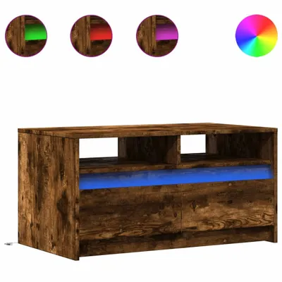 Produktbild von vidaXL LED-Couchtisch Räuchereiche Holzwerkstoff