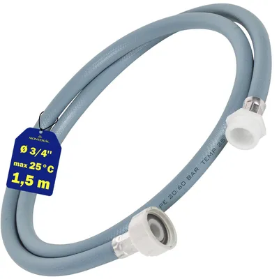 Zulaufschlauch-Verlängerung 1,5 m, 3/4 Zoll, für Waschmaschine