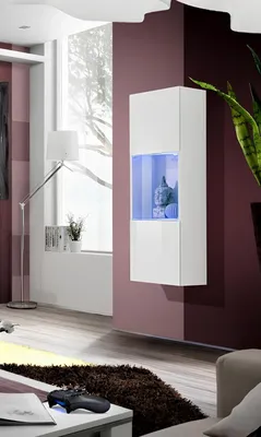 Obrázek produktu pro Obývací pokoj bílá nástěnná skříňka nábytek moderní nástěnná skříňka