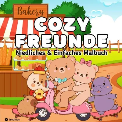 Produktbild von Cozy Malbuch Cozy Freunde - Süße Tiere Malbuch für Erwachsene
