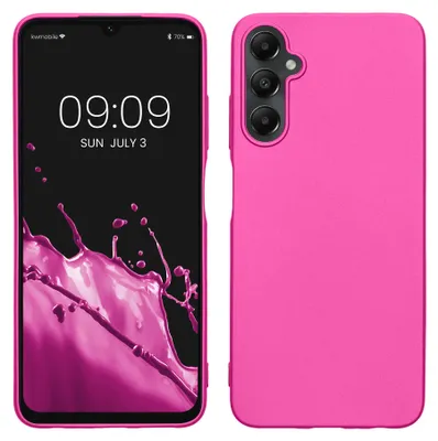 Produktbild von kwmobile Handyhülle für Samsung Galaxy A05s Hülle - Silikon Case metallisch schimmernd - Schutzhülle Cover - Metallic Pink