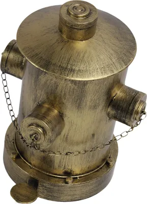 Produktbild von Hydranten-Mülleimer mit Inneneimer, europäisches Eisen, Retro, praktisches Schmiedepedal mit großer Kapazität für den Boden, Schreibtisch, Gold