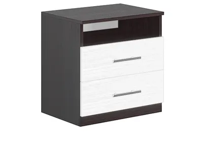 Obrázok produktu pre STANA nočný stolík biele drevo / wenge