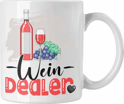 Produktbild von Trendation - Wein Dealer Tasse Geschenk für Weinverkäufer Geburtstag Spruch Geschenkidee Bester Weinverkäufer Weinhändler (Weiß)