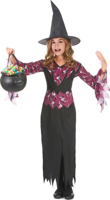Immagine prodotto di Costume da strega gotica per bambini nero-viola - 134/140 (10-12 anni)
