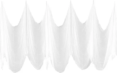 Produktbild von Weiße Halloween-Gaze-Stoffaccessoires für die Außeneingangstür des Spukhauses (weiße Halloween-Dekorgaze)