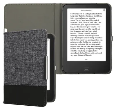 Produktbild von kwmobile Hülle kompatibel mit Tolino Shine 2 HD - Canvas eReader Schutzhülle Cover Case - Dunkelblau Schwarz
