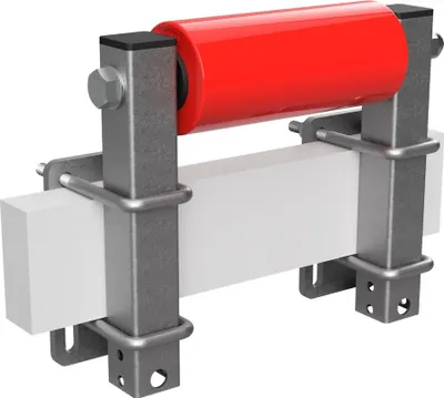 Zdjęcie produktu dla Poliuretanowa rolka boczna z podporami roll pomoc do wodowania przyczepy z łodzią ocynkowany SUPROD, B=200, L=250 mm, czerwony