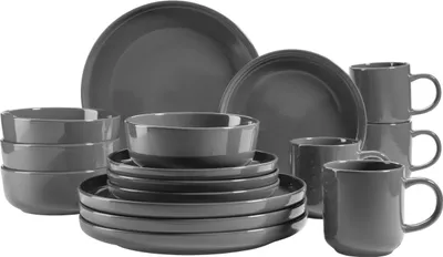 Produktbild von Mäser 931960 Kombiservice Alenia für 4 Personen, Steinzeug, grau (1 Set, 16-teilig)