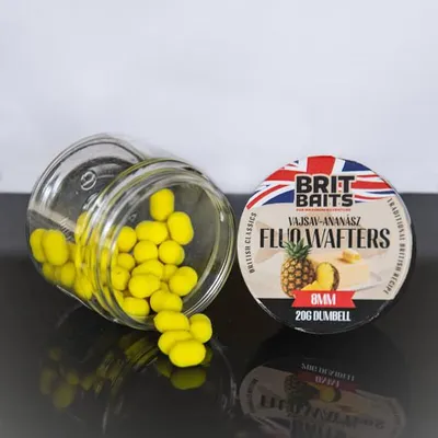 Produktbild von BritBaits Fluo Wafters Dumbell Butterananas 8mm