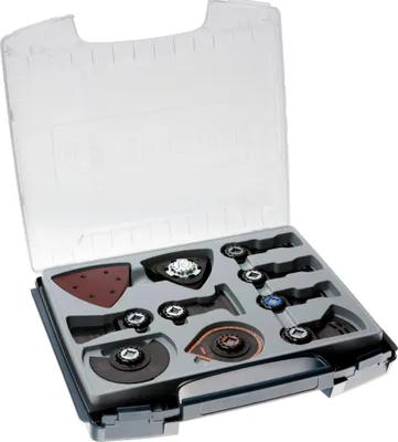 Zdjęcie produktu dla Bosch Professional osprzęt do narzędzi wielofunkcyjnych All-in-One i-Boxx zestaw 33 szt. ( 2608669091 ) Starlock w walizce