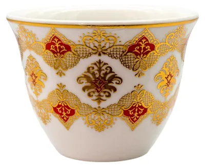 Produktbild von Türkische Kaffetassen - Orientalische Espressotassen - Edle Mokkatassen aus Porzellan (1 Stück, 40 Milliliter)