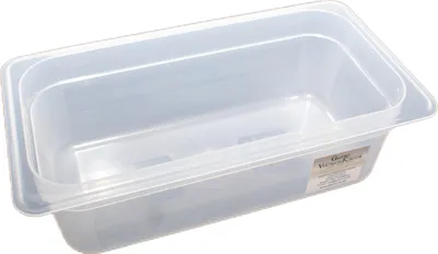 Image de 1 pièce Récipient GN 1/3 100 mm en polypropylène Transparent Récipient Gastronorm
