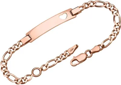 Produktbild von Figaro Herzarmband rosé vergoldet ID0035-H-R (Länge: 16cm)